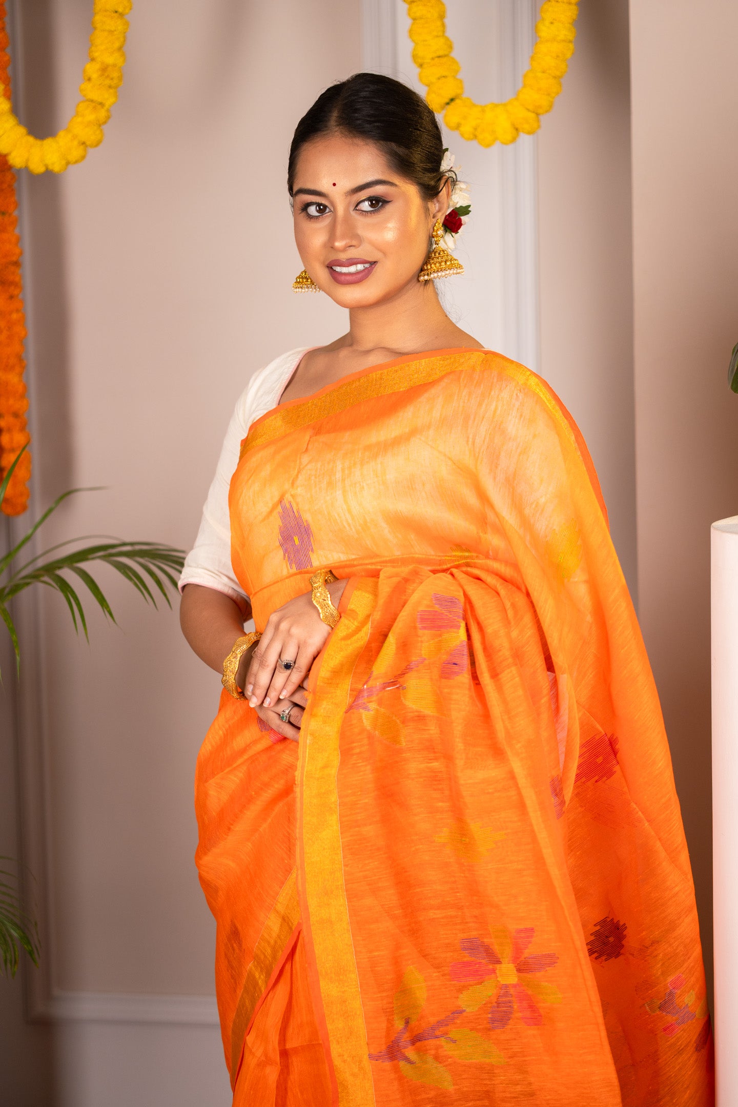 Rangrez Silk Jamdani Saree