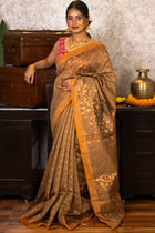 Bronze Handloom Silk Saree