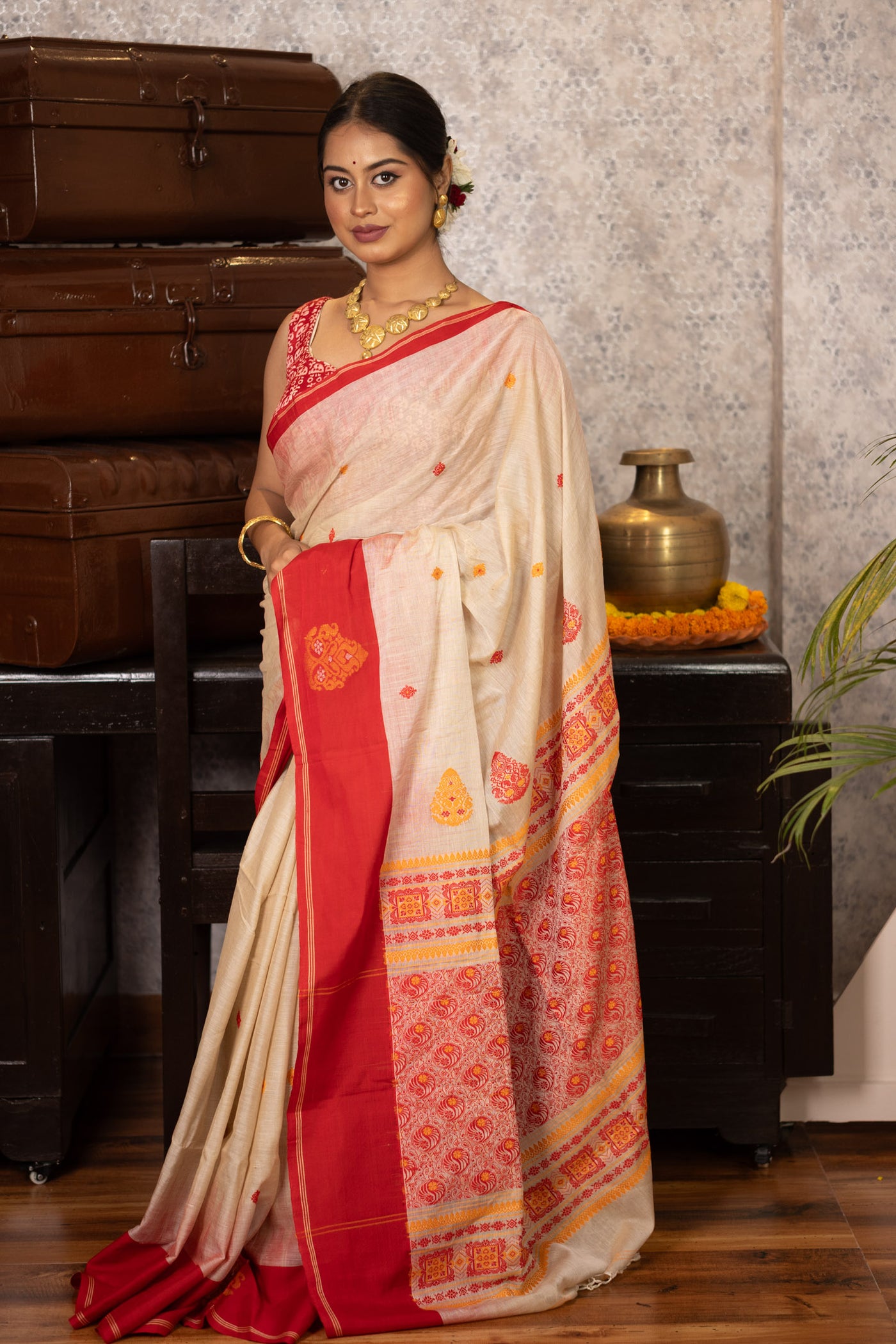 Mohini Tasar – Bengal Handloom Saree - Uttariya