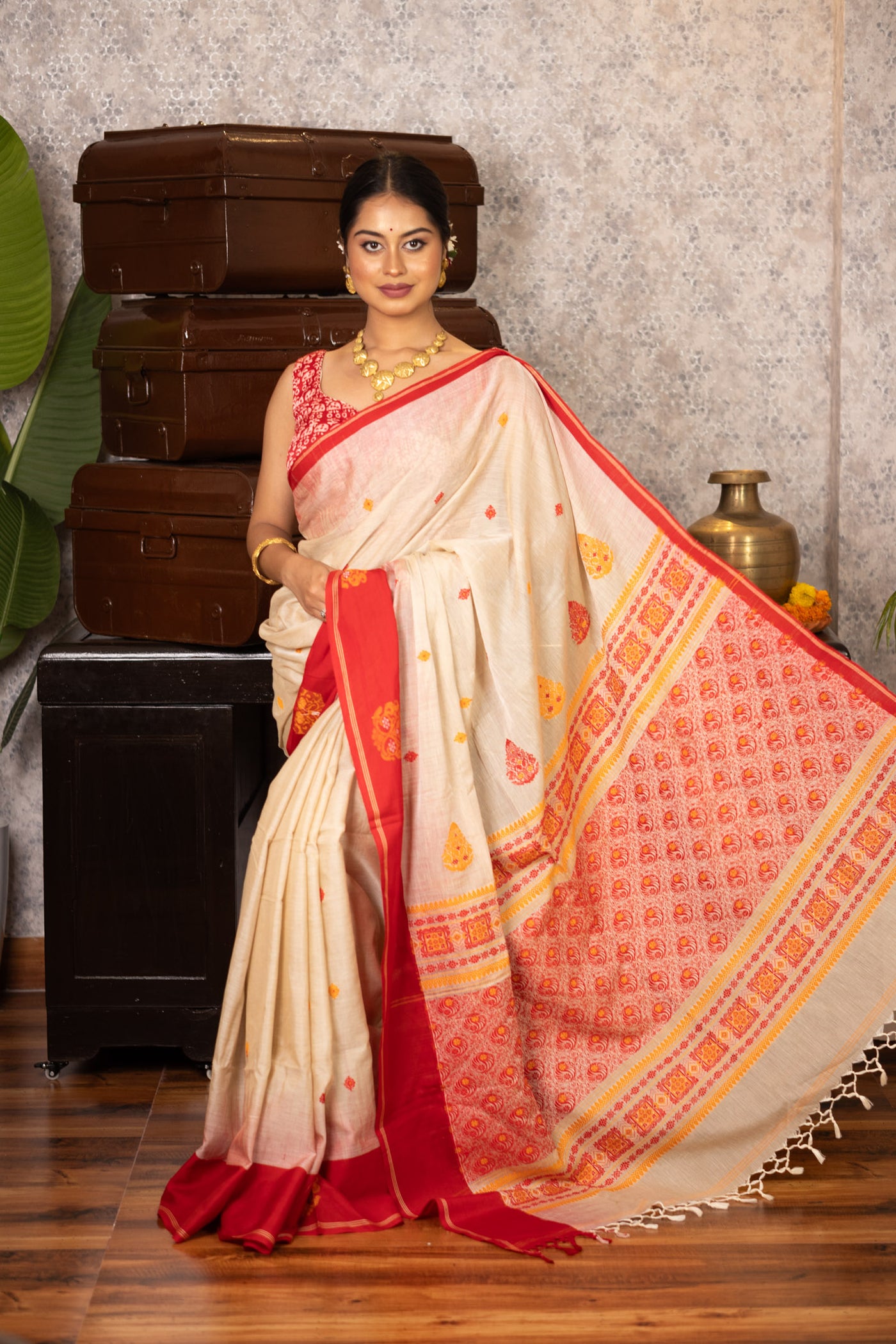 Mohini Tasar – Bengal Handloom Saree - Uttariya