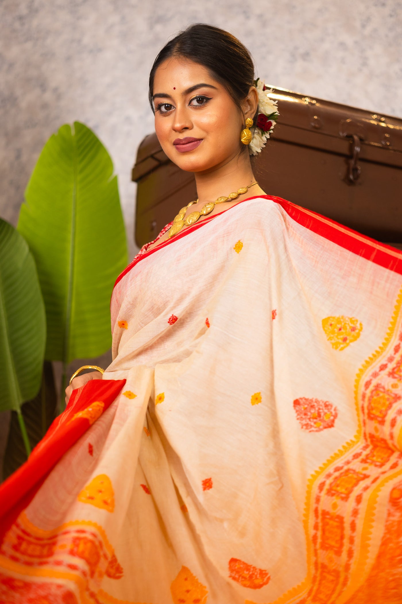 Mohini Tasar – Bengal Handloom Saree - Uttariya