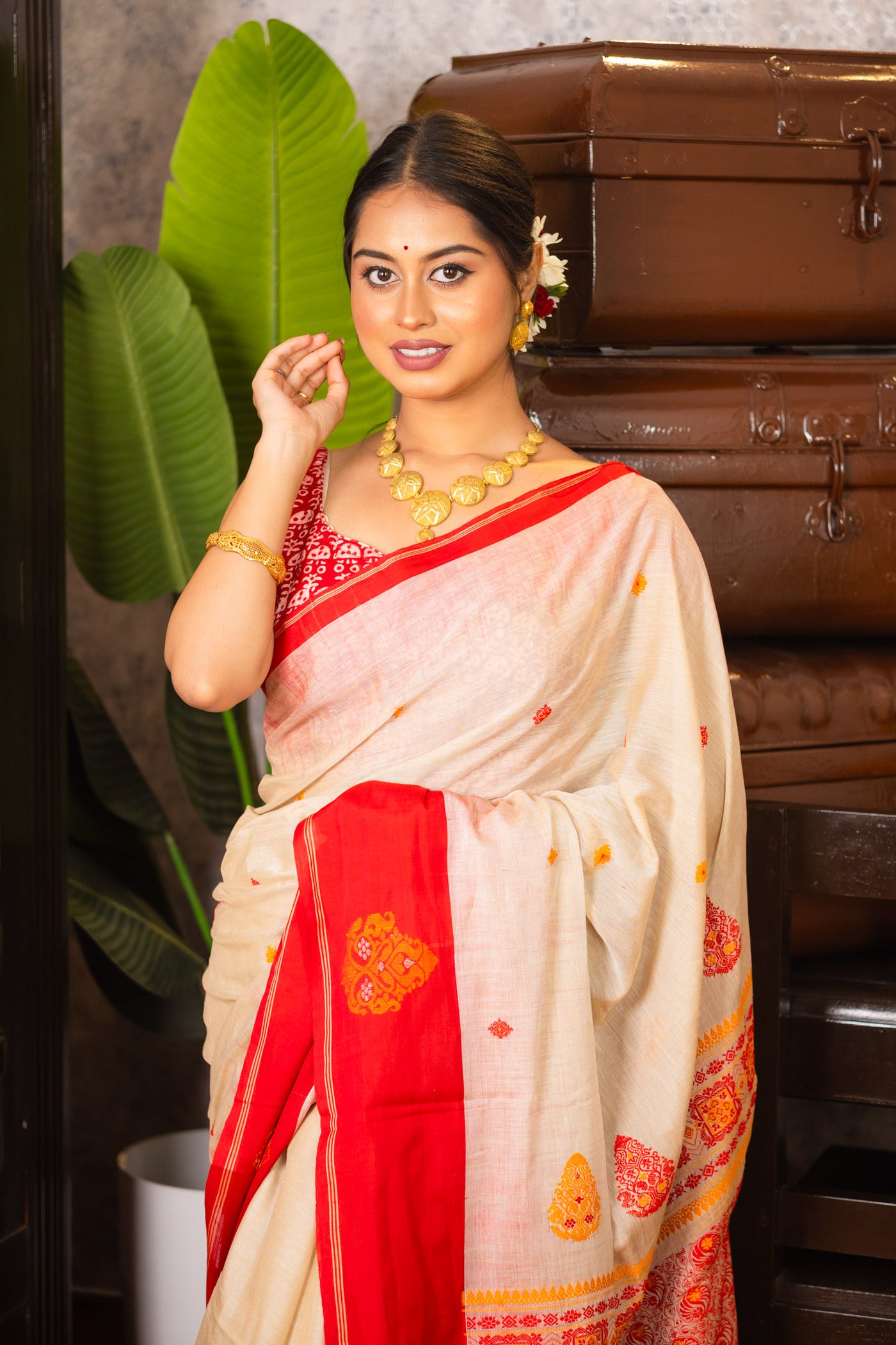 Mohini Tasar – Bengal Handloom Saree - Uttariya