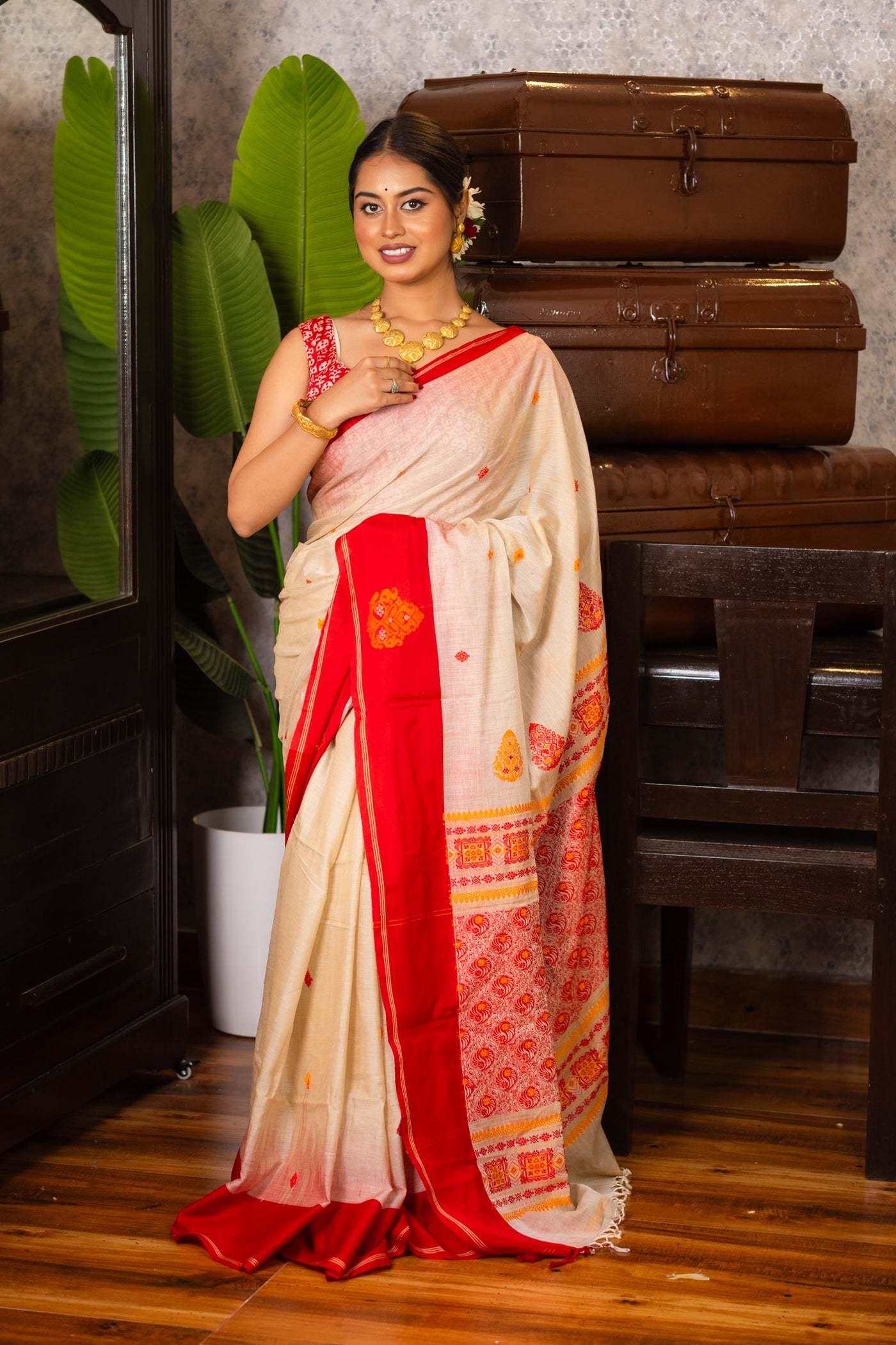 Mohini Tasar – Bengal Handloom Saree - Uttariya