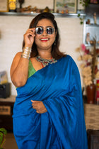 Blue Breeze Pompom Saree