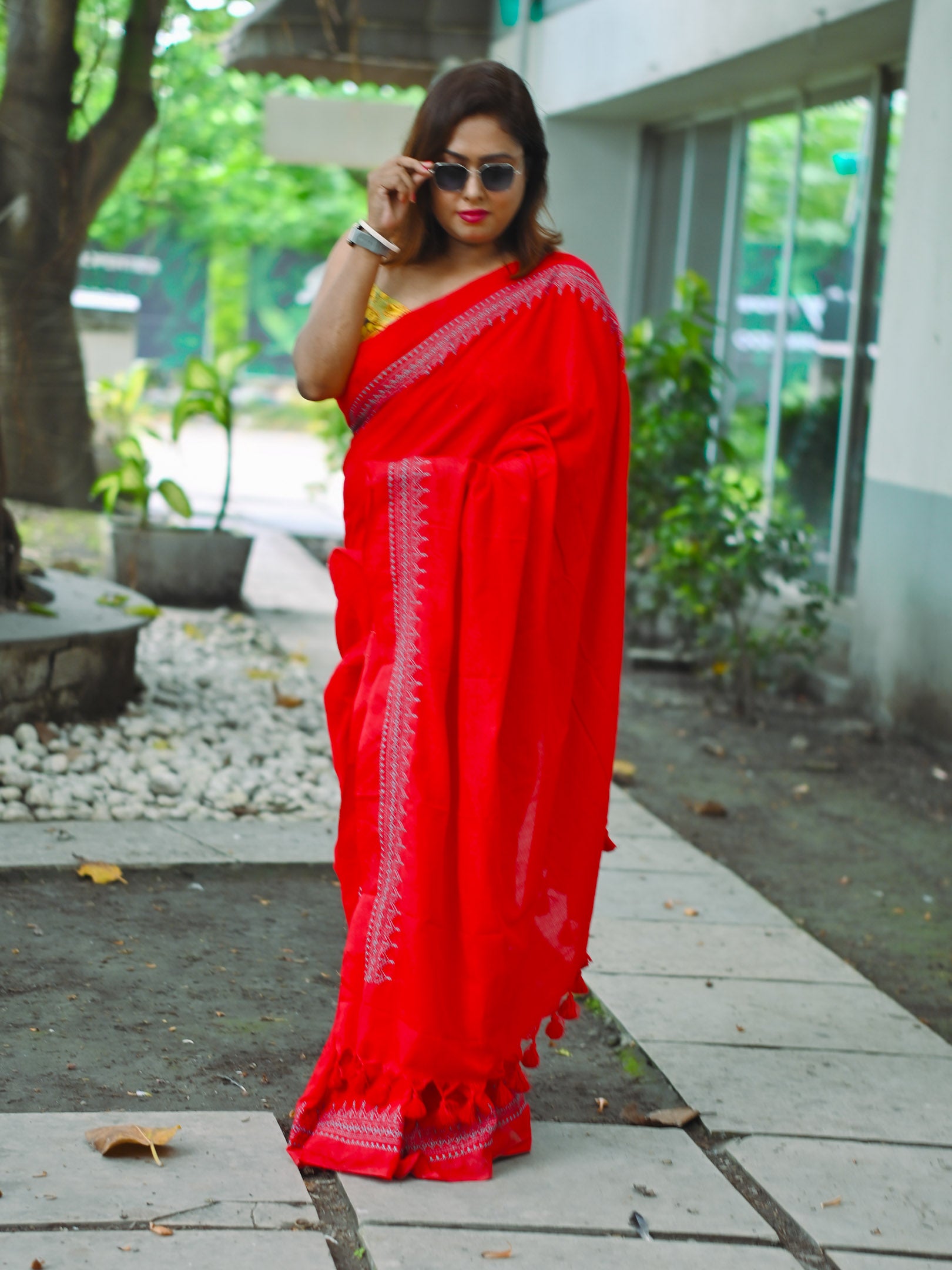 Vermilion love Saree