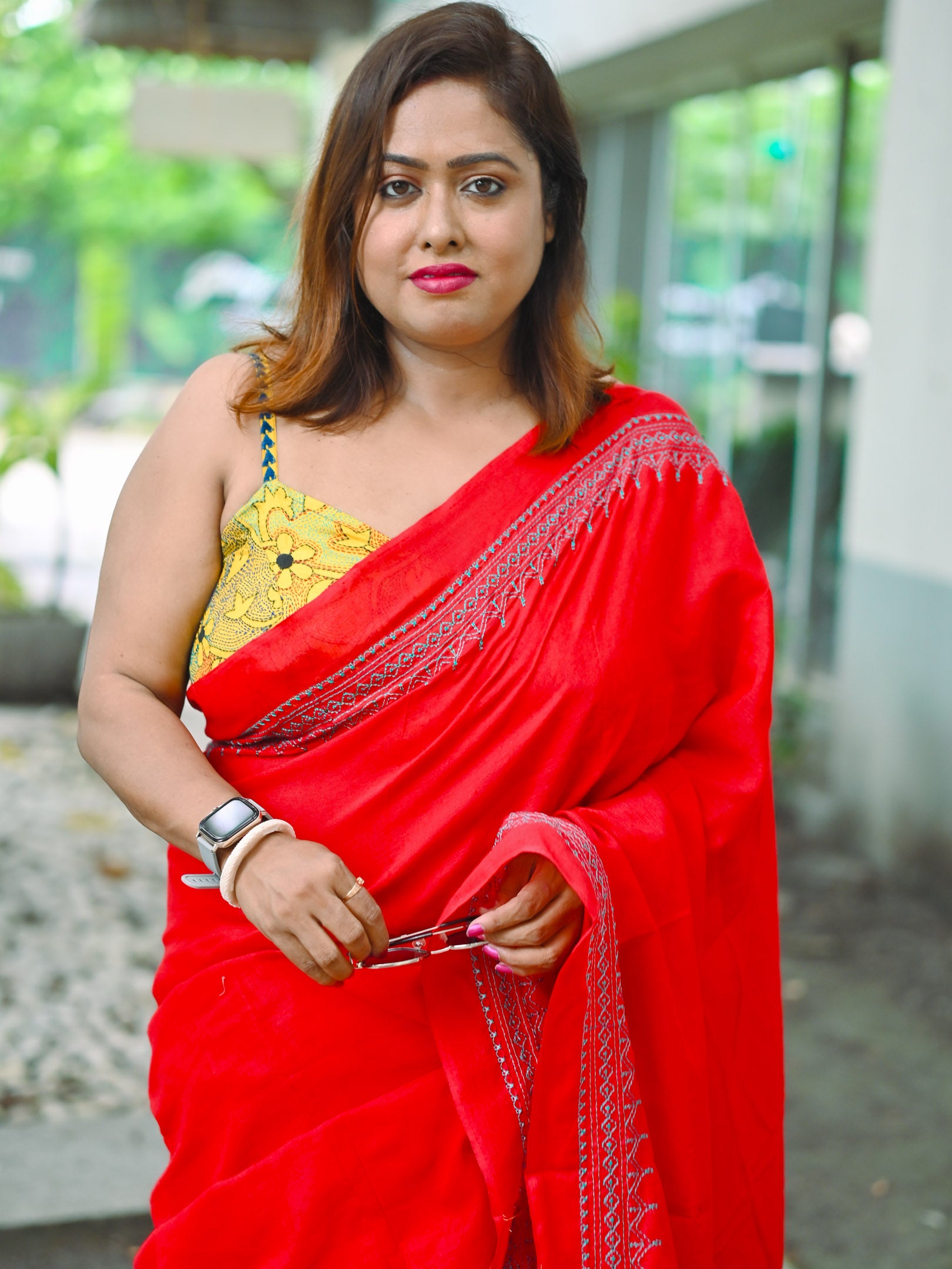 Vermilion love Saree