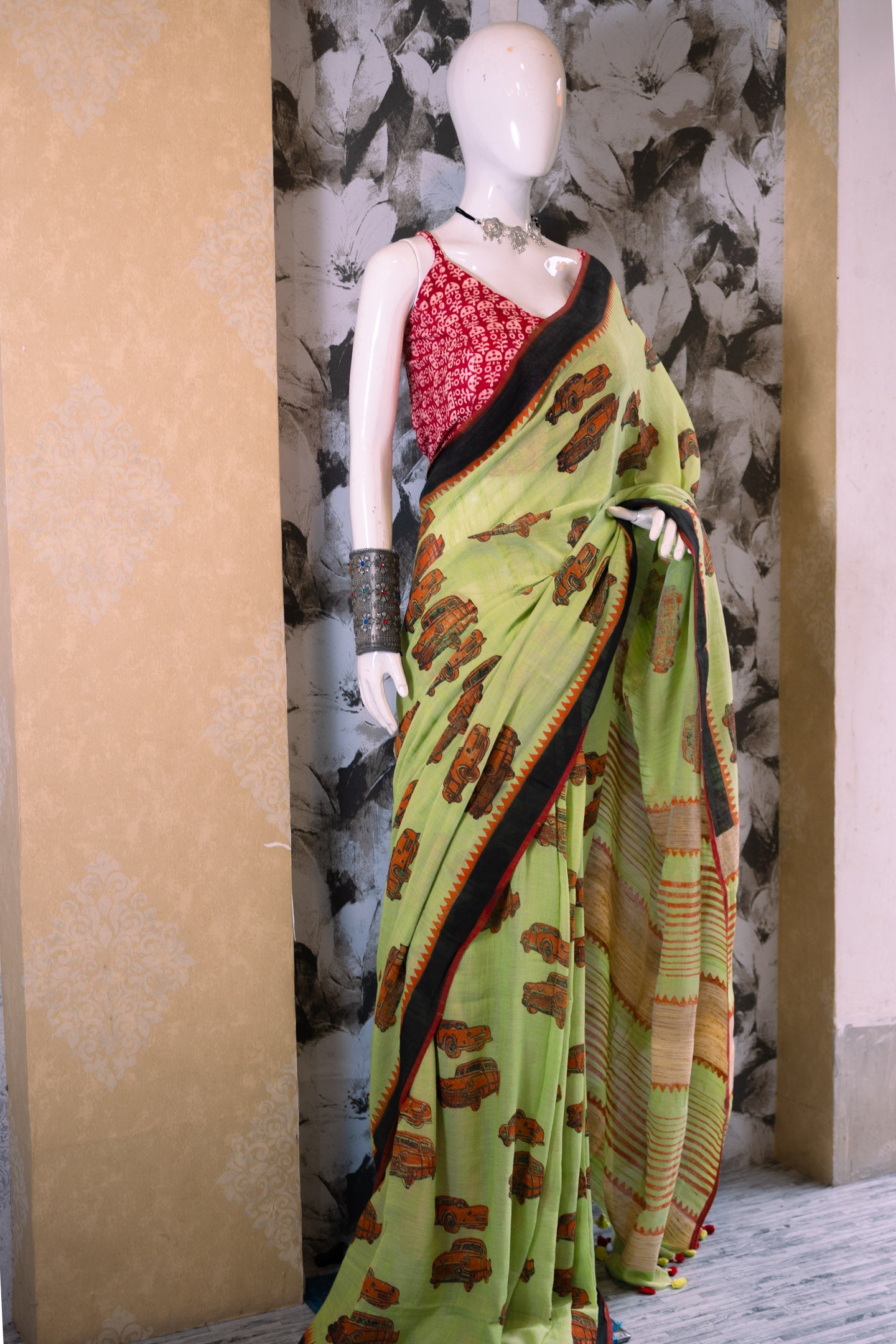 Green Taxi Saree