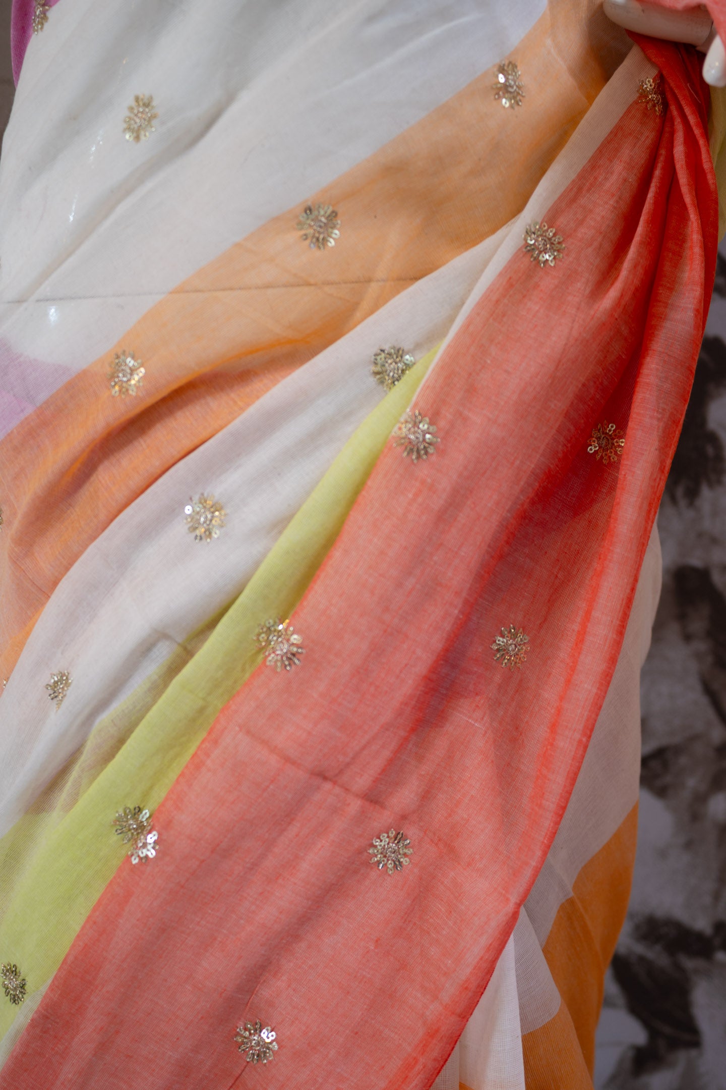 Sequin Mul Saree