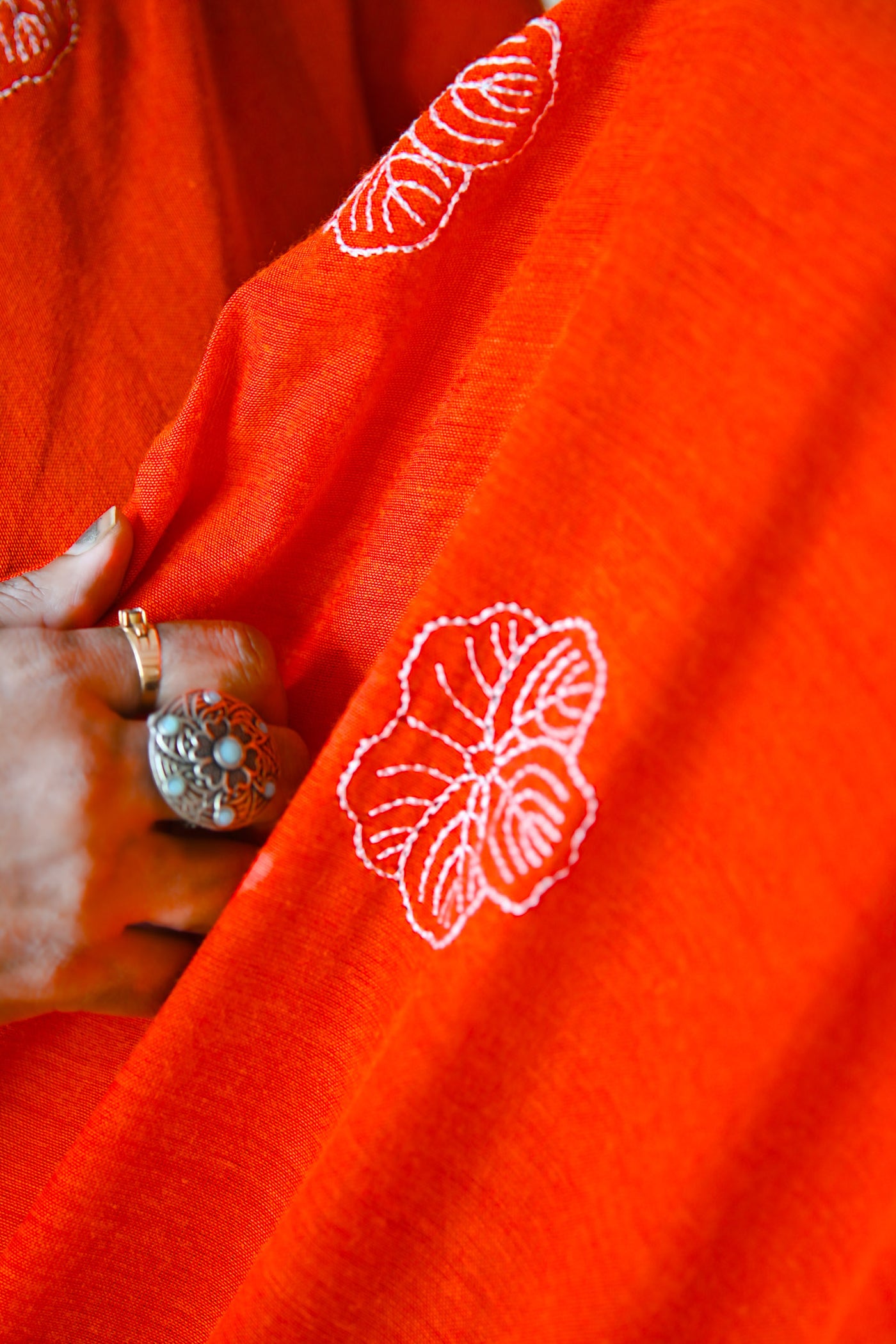 Orange jawa Saree
