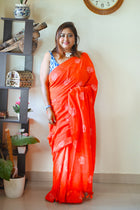 Orange jawa Saree