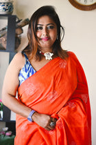 Orange jawa Saree