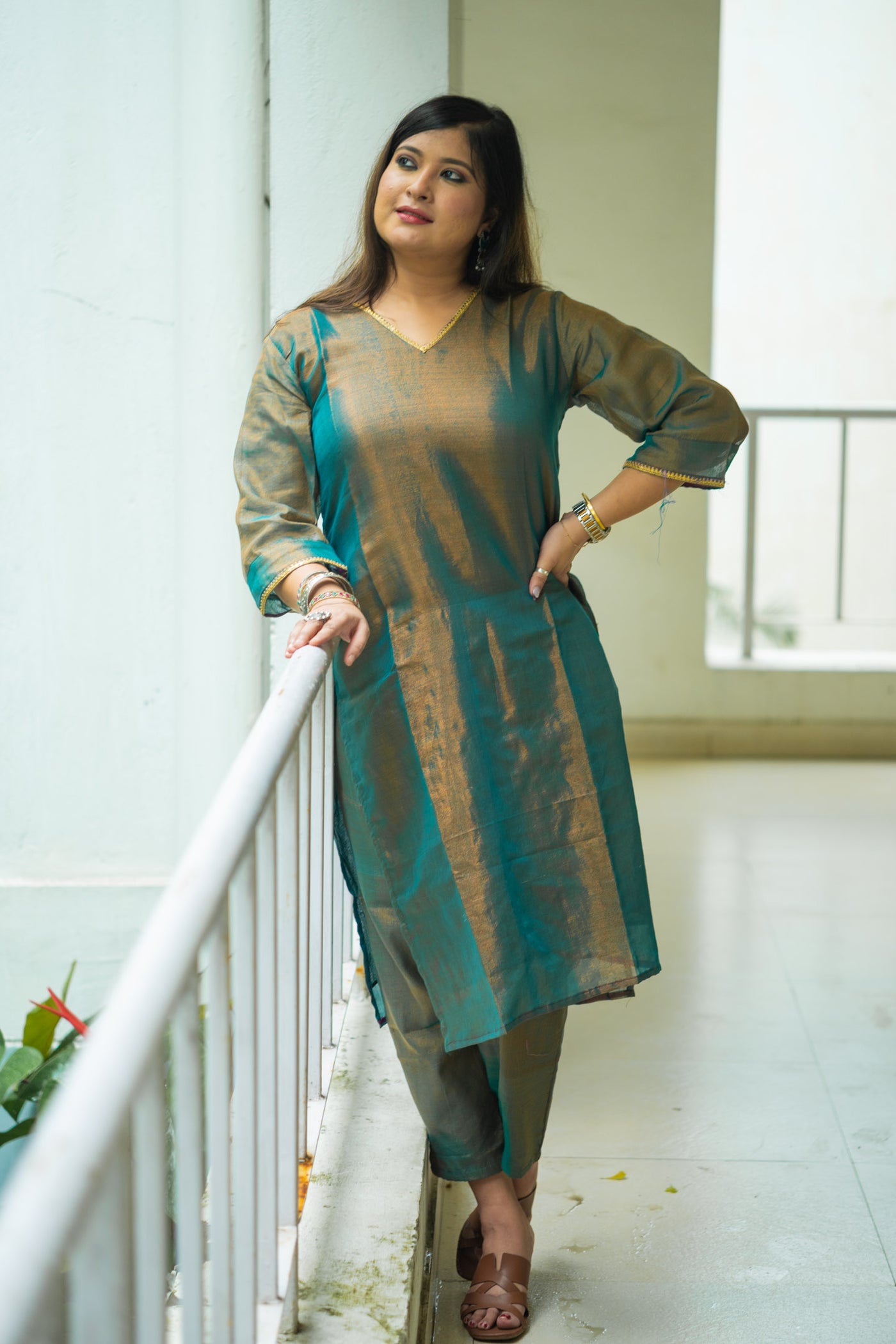 Regal Radiance Kurta Set - Uttariya