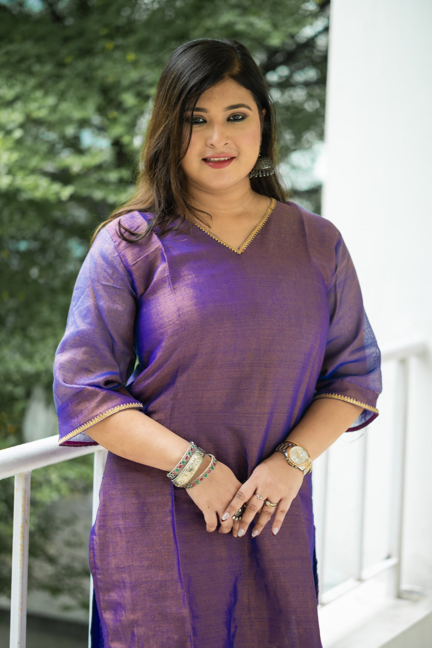 Silken Grace Ensemble Kurta Set - Uttariya