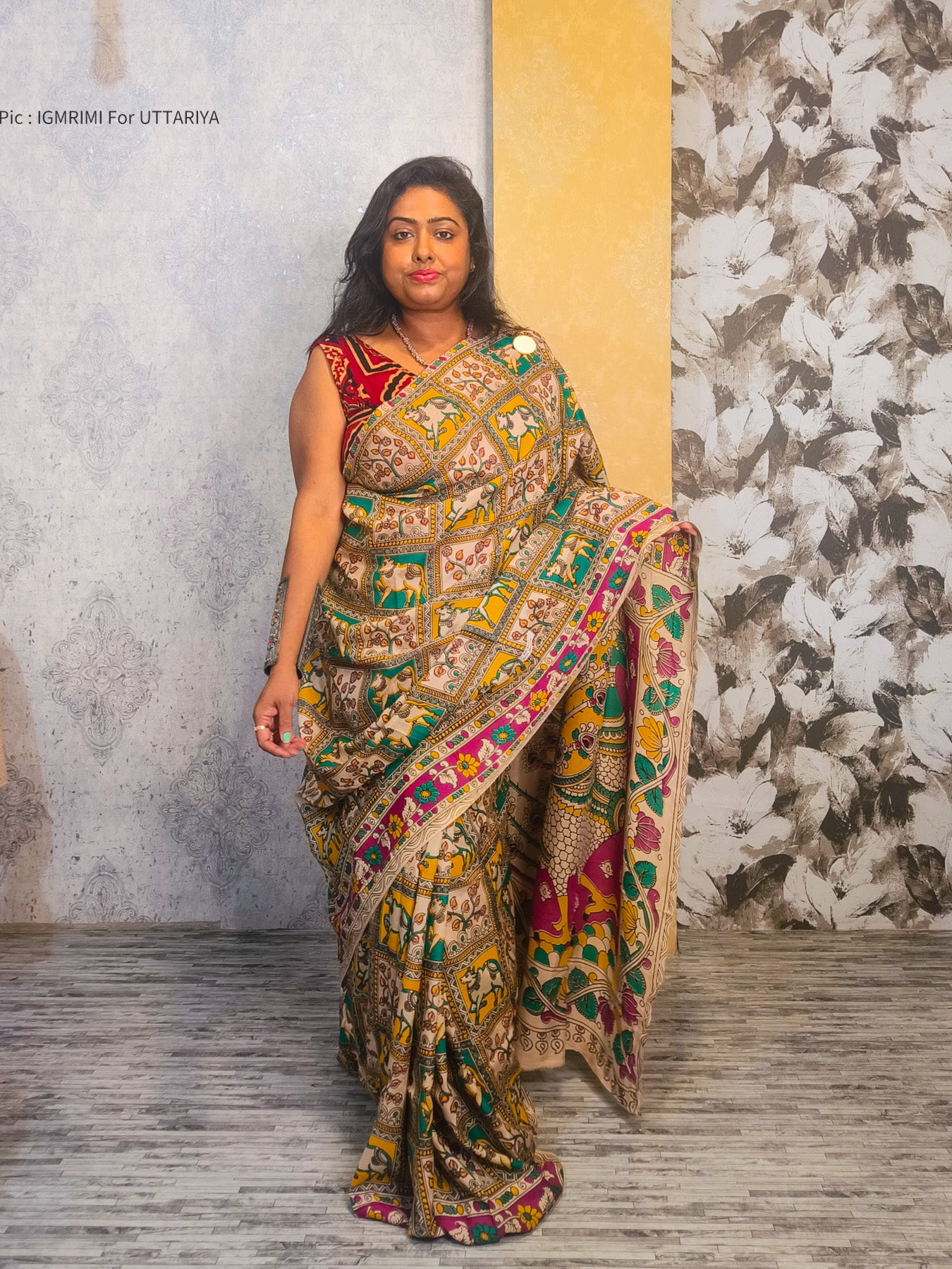 Padmini Kalamkari SIlk Saree