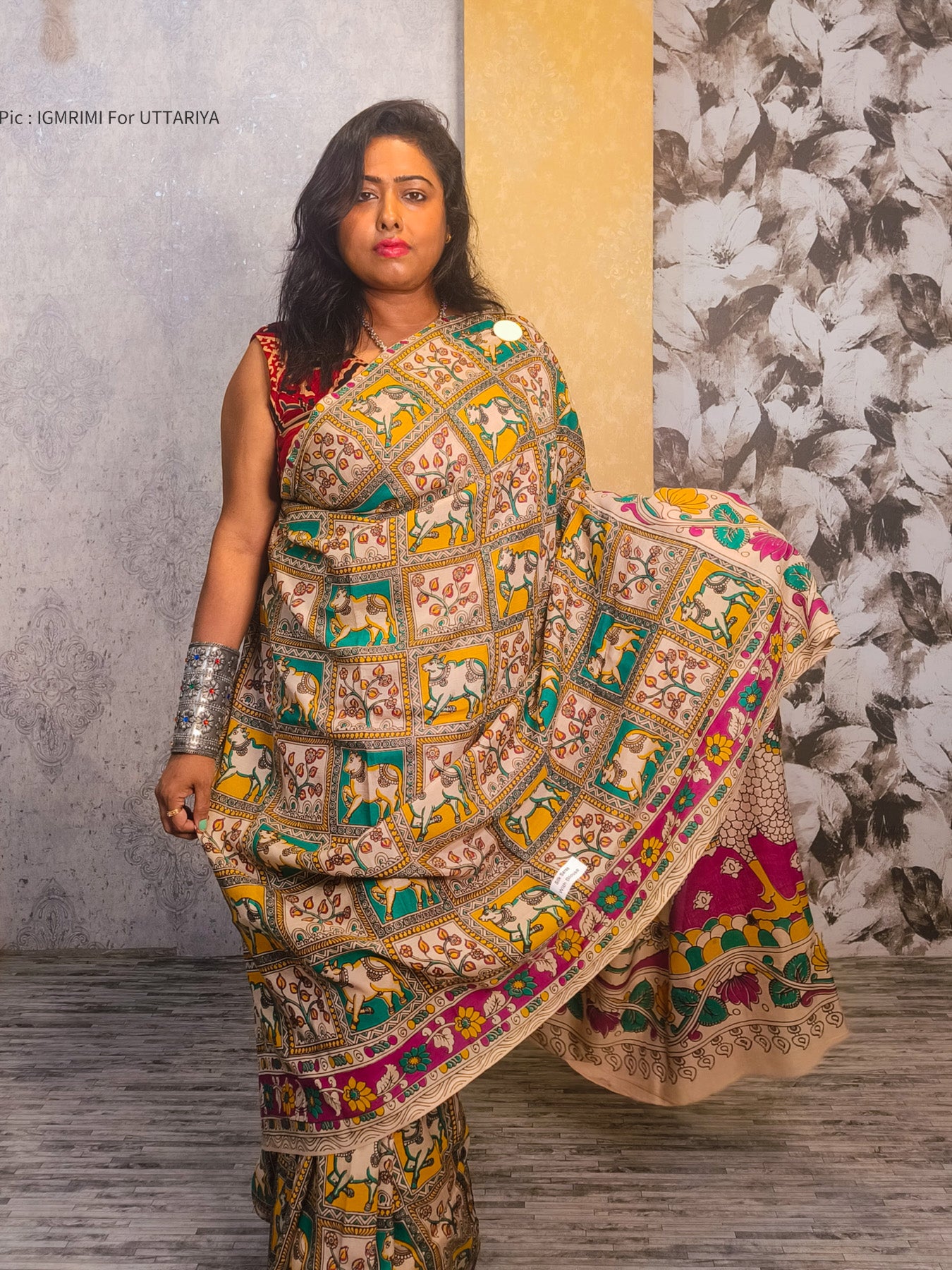 Padmini Kalamkari SIlk Saree