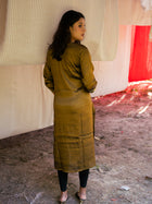 Makhmali Malai Silk Kurta Bronze - Uttariya