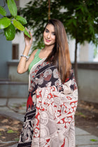 Nalini Kalamkari Cotton Saree - Uttariya