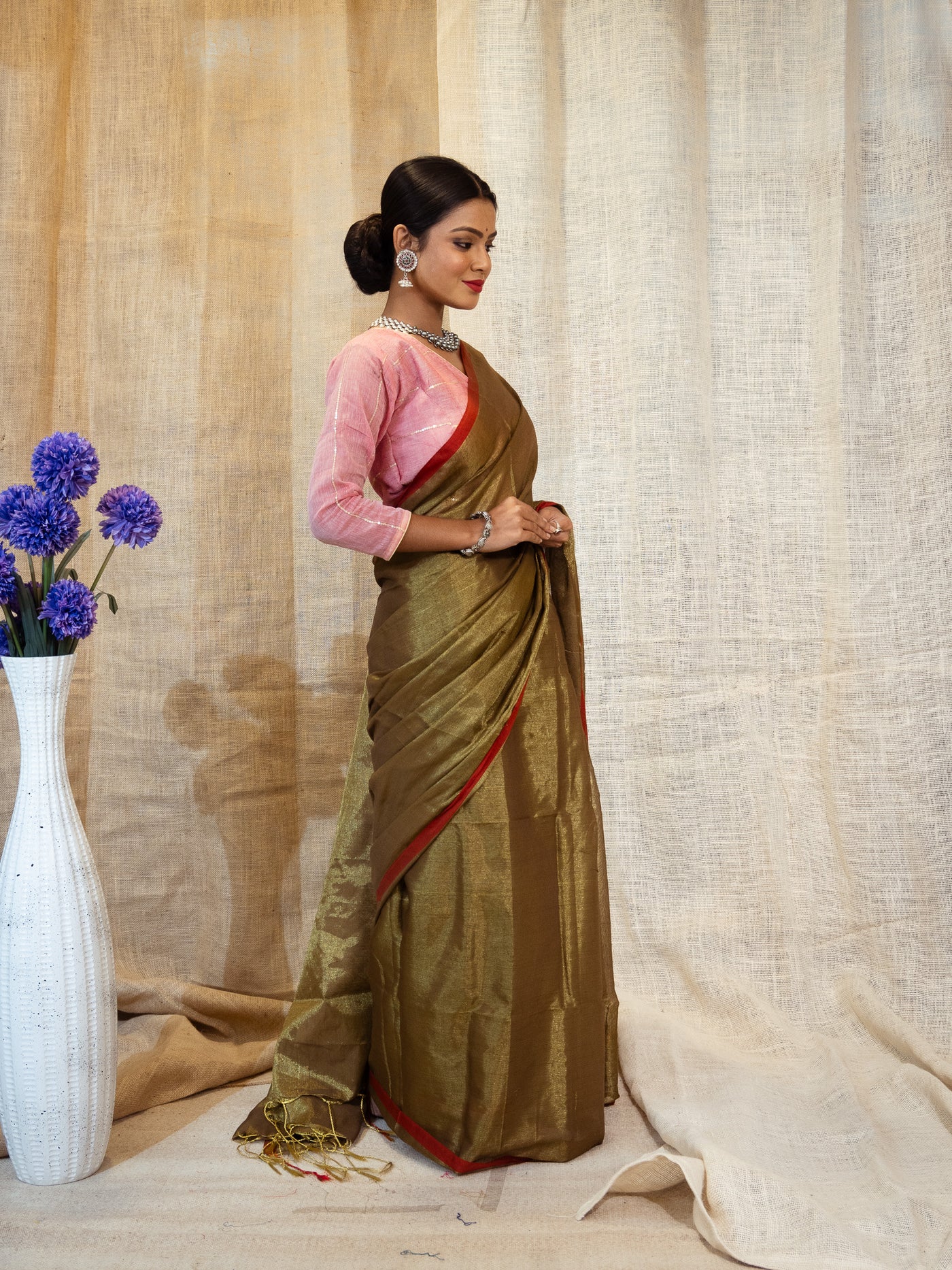 copper tissue silk
