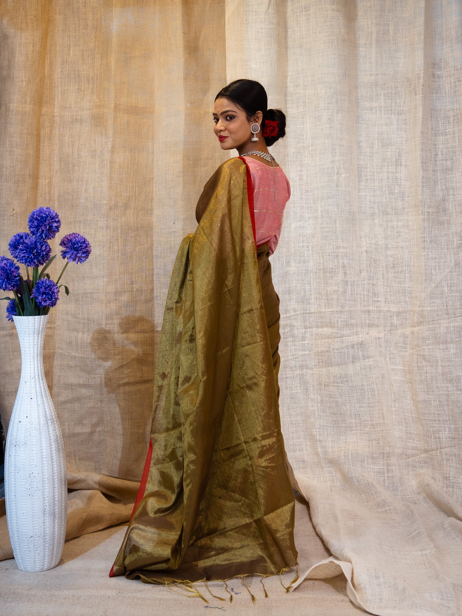 copper tissue silk