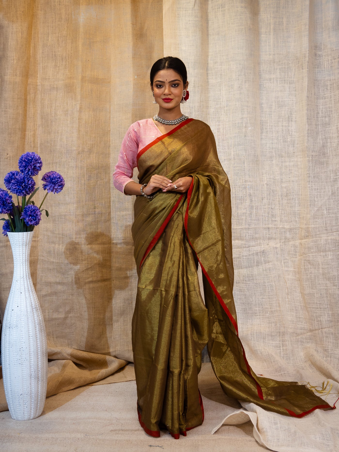 copper tissue silk