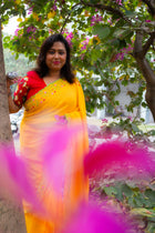 Woven Design Embroidered Saree