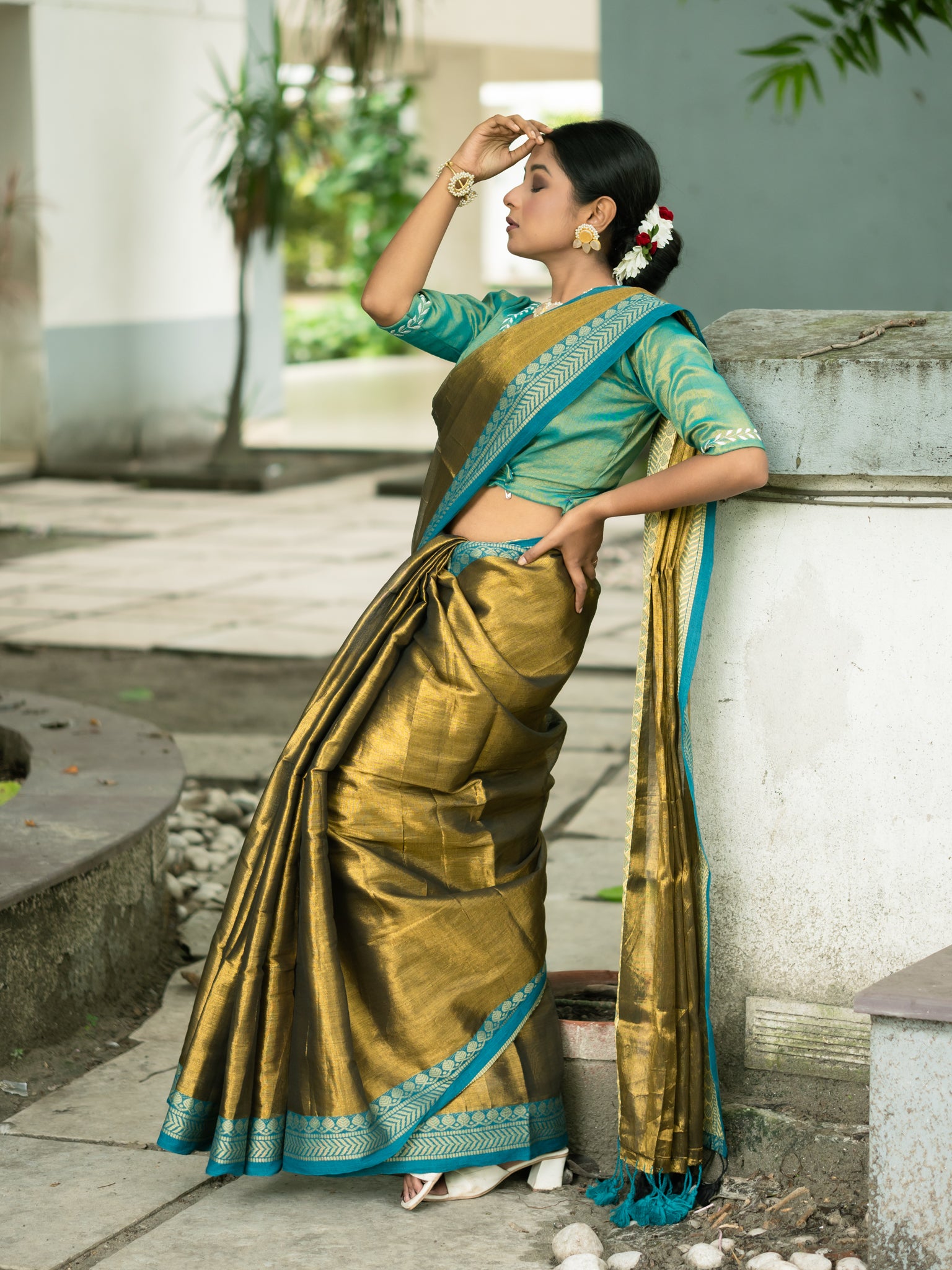 Gold Tissue Saree