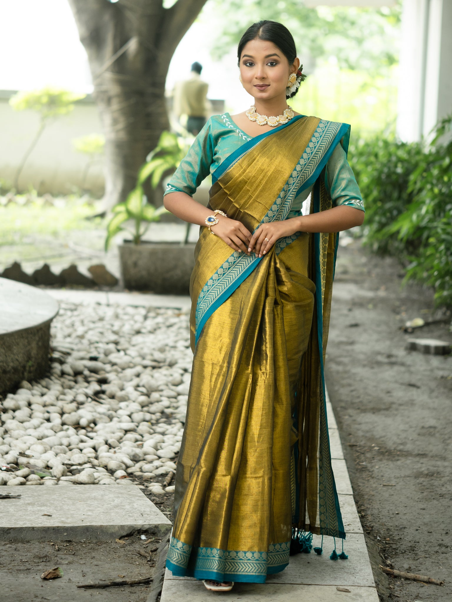 Gold Tissue Saree