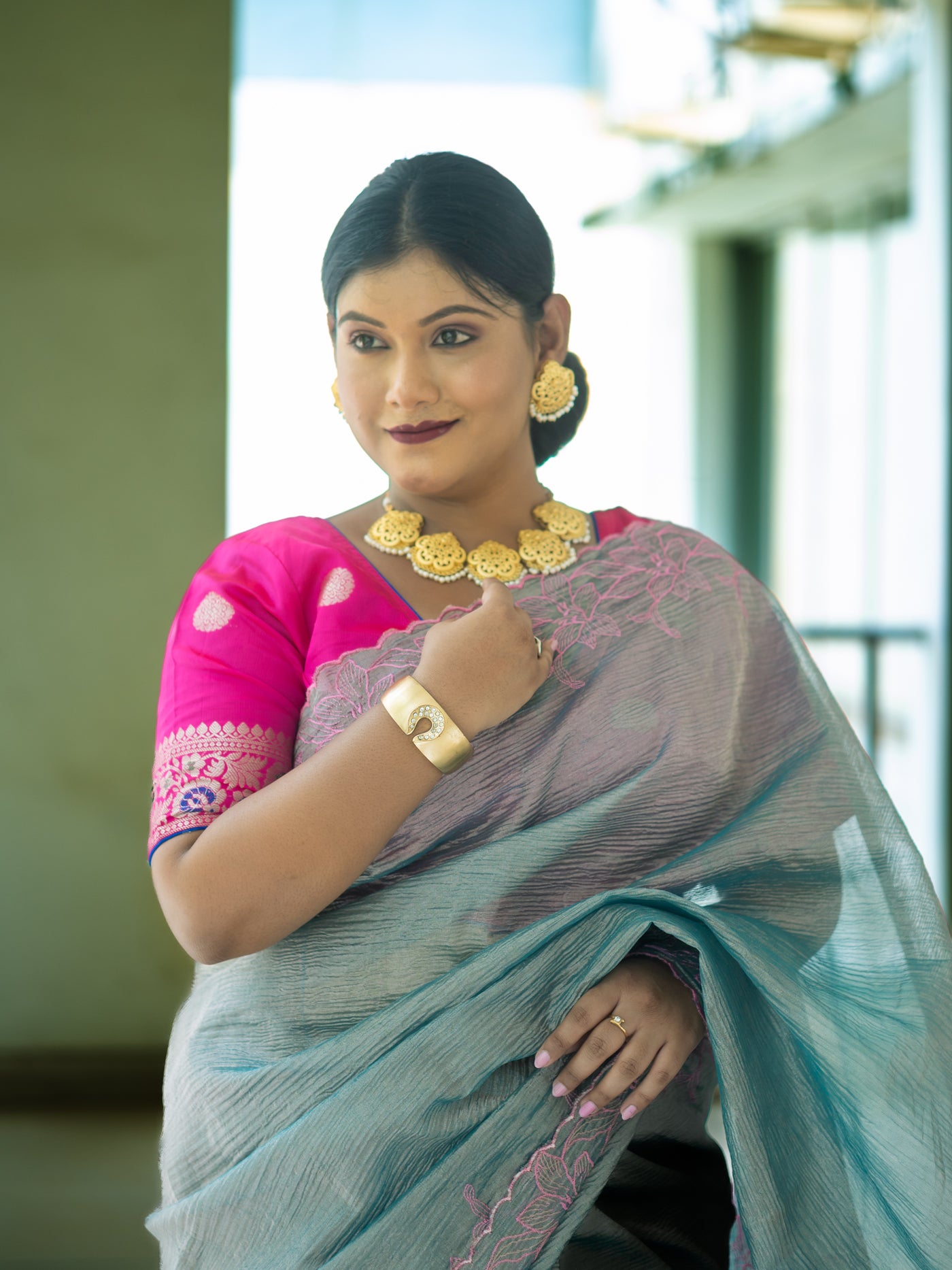 Tissue Saree - Uttariya