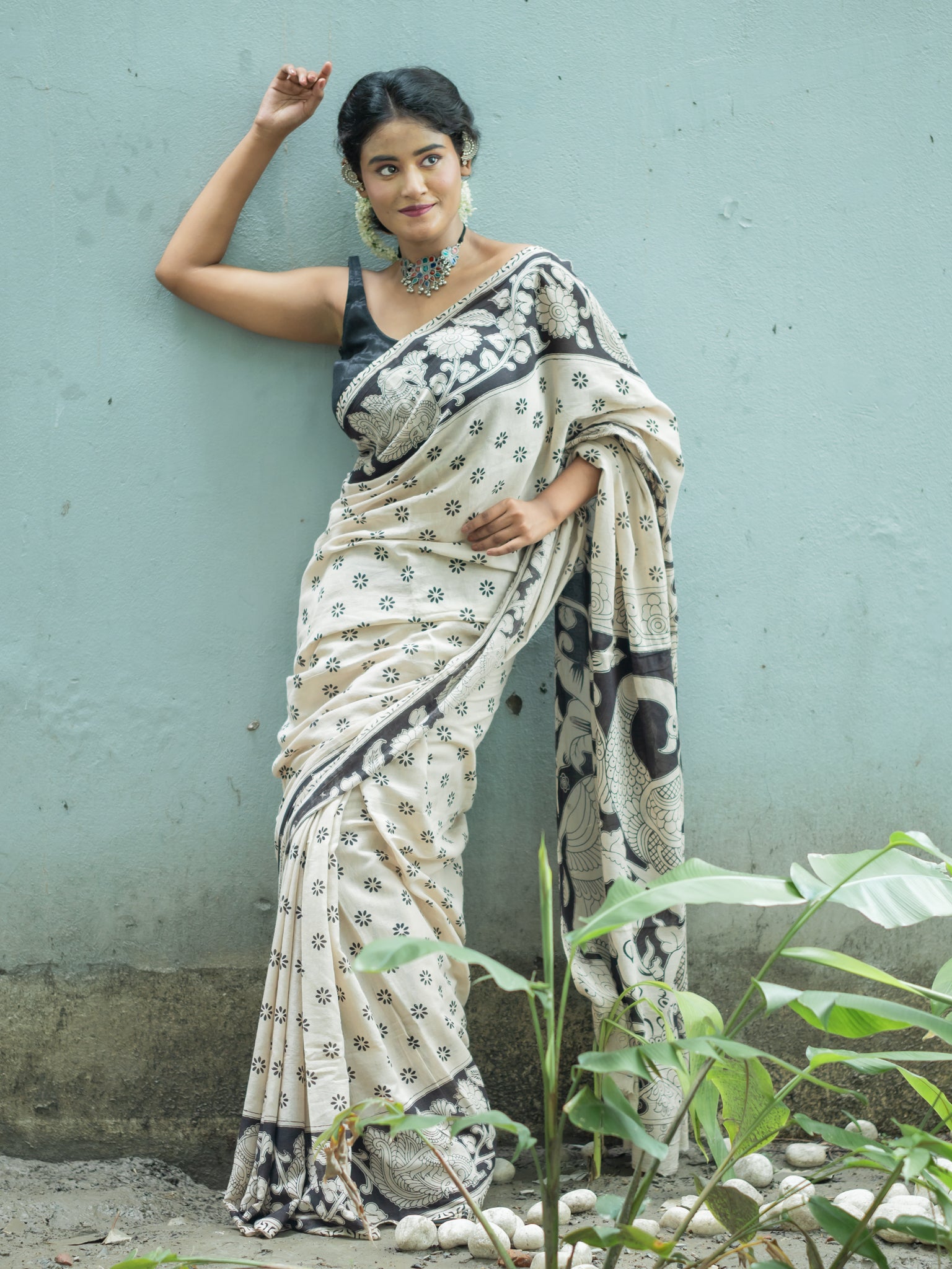 Alo Chaya Kalamkari Cotton Saree