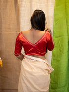 Embroidered V Neck Saree Blouse