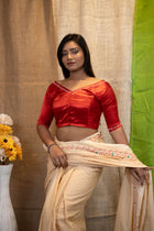 Embroidered V Neck Saree Blouse