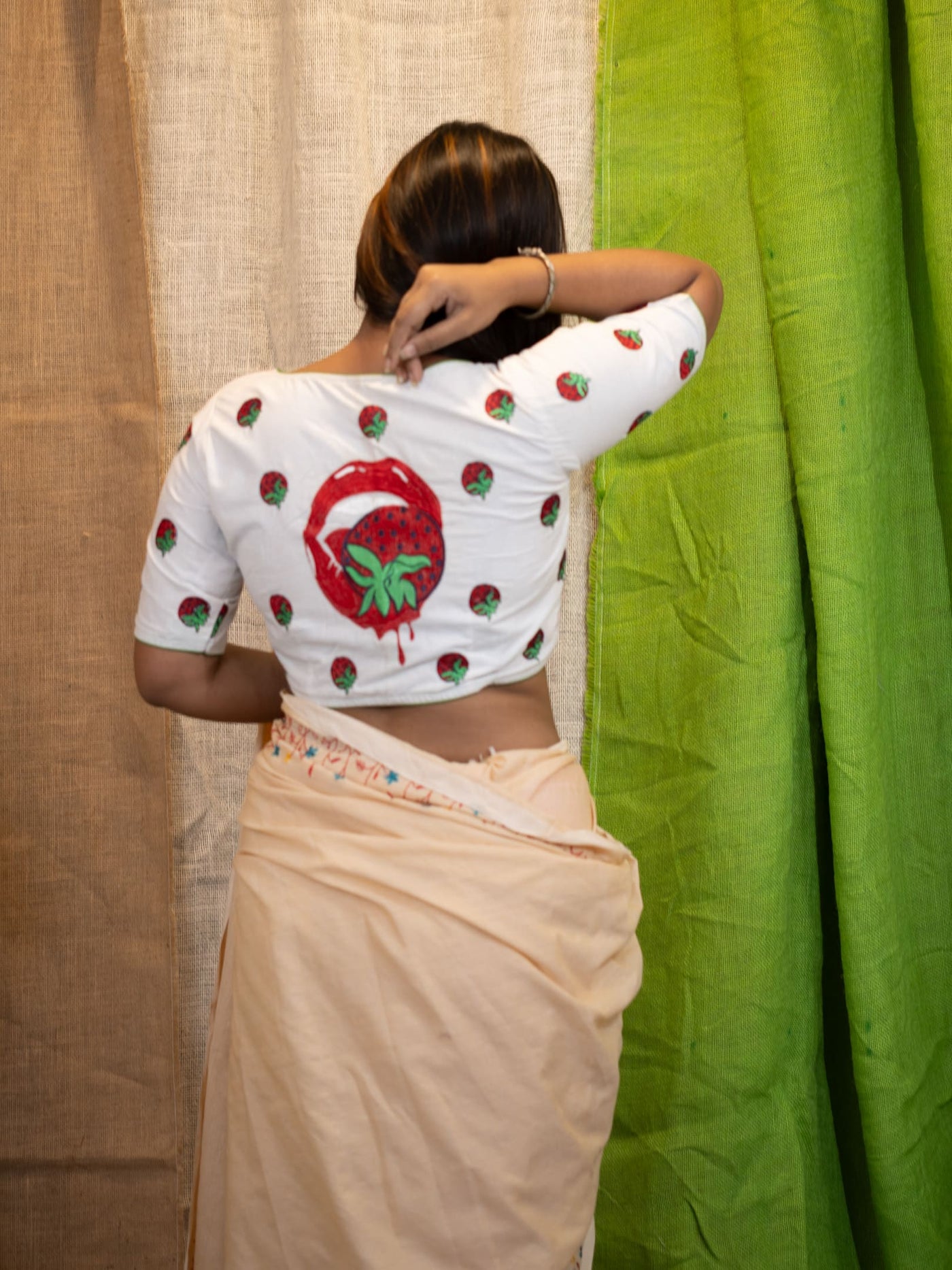 Embroidery Strawberry Blouse