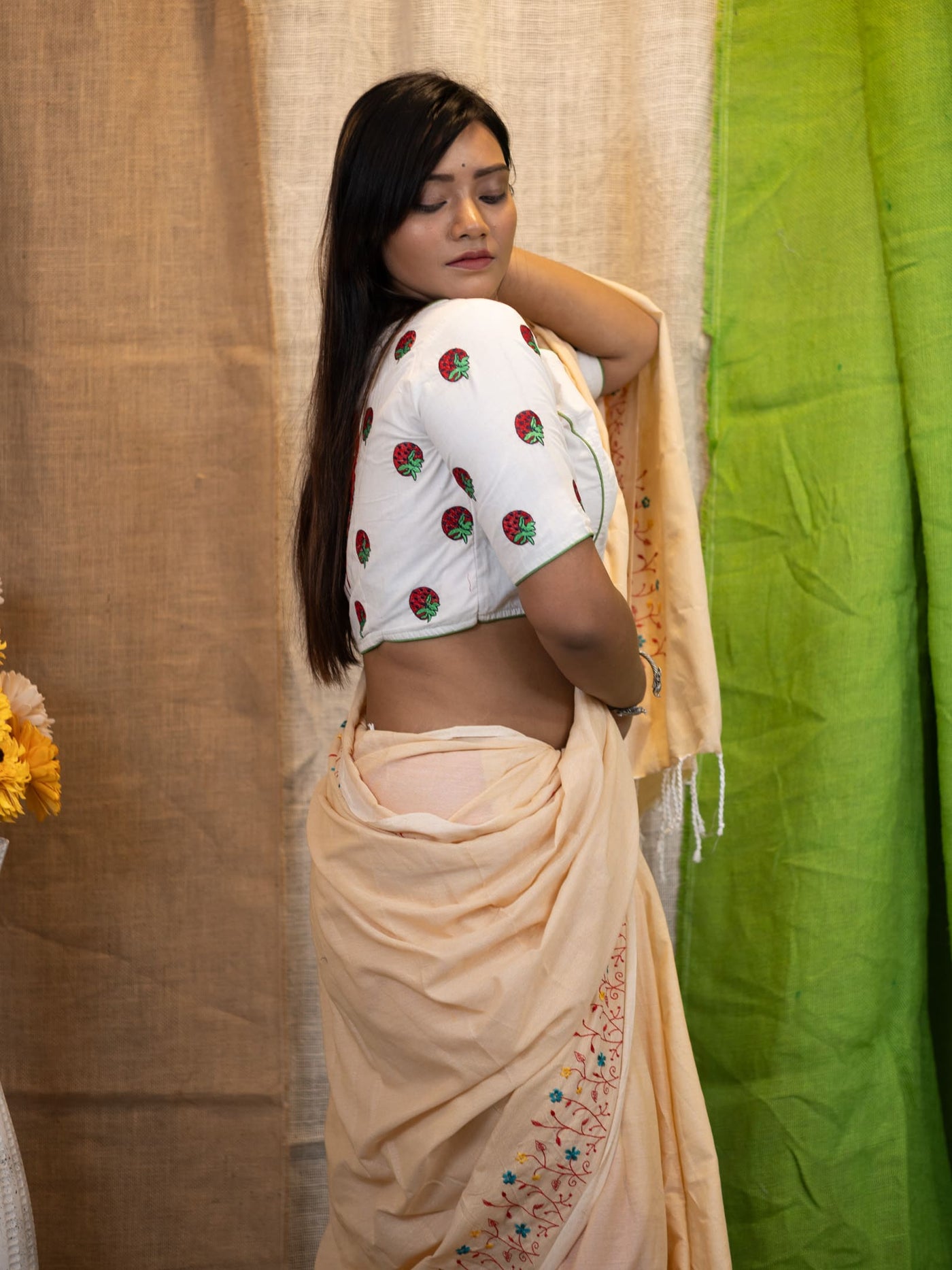 Embroidery Strawberry Blouse