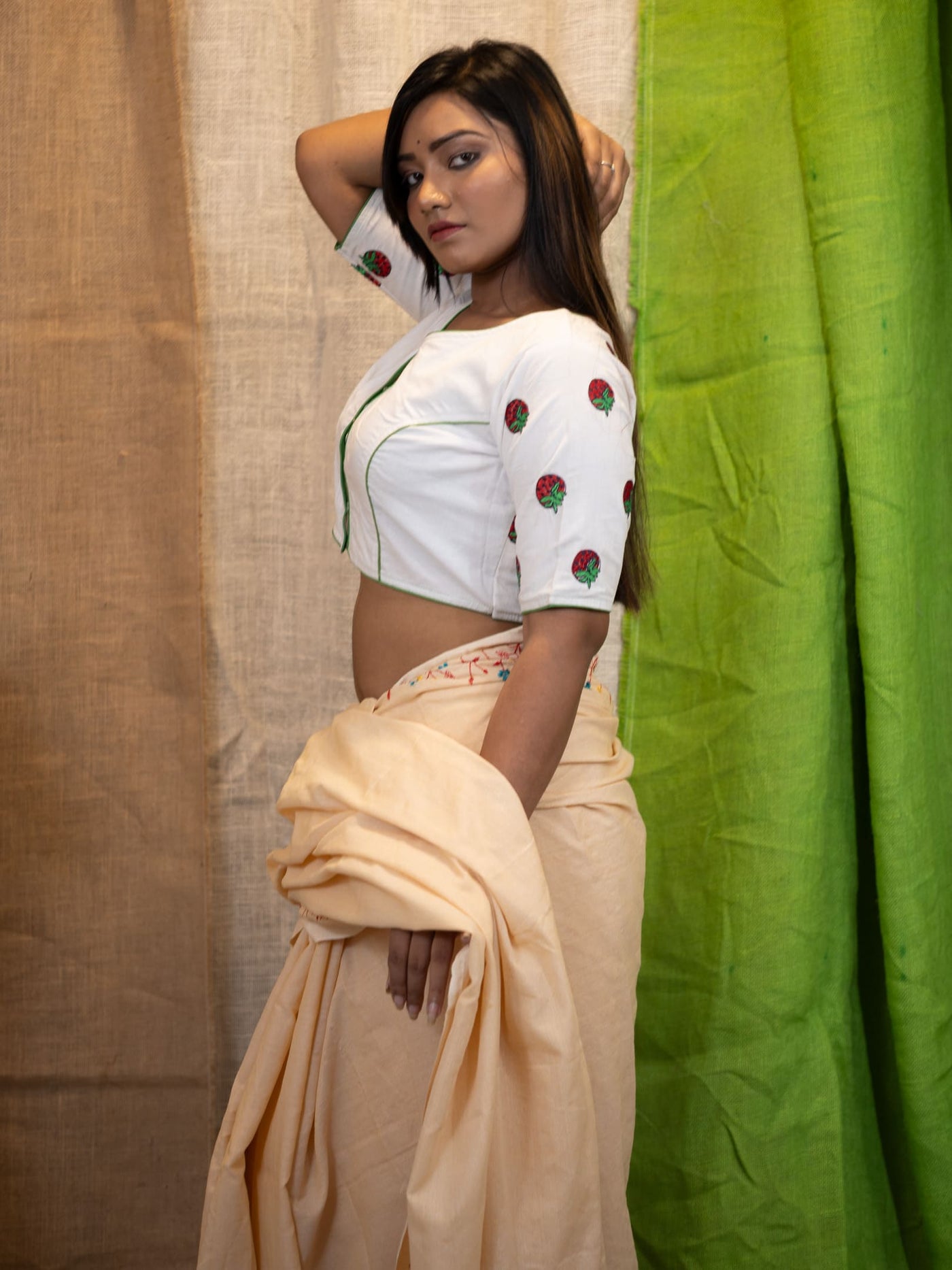 Embroidery Strawberry Blouse