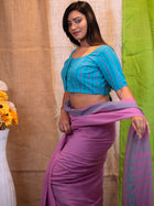 Geometric Printed Cotton Saree Blouse