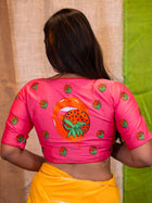 Strawberry Love V Neck Pink Blouse