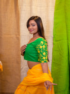 Embroidered Sequinned Saree Blouse