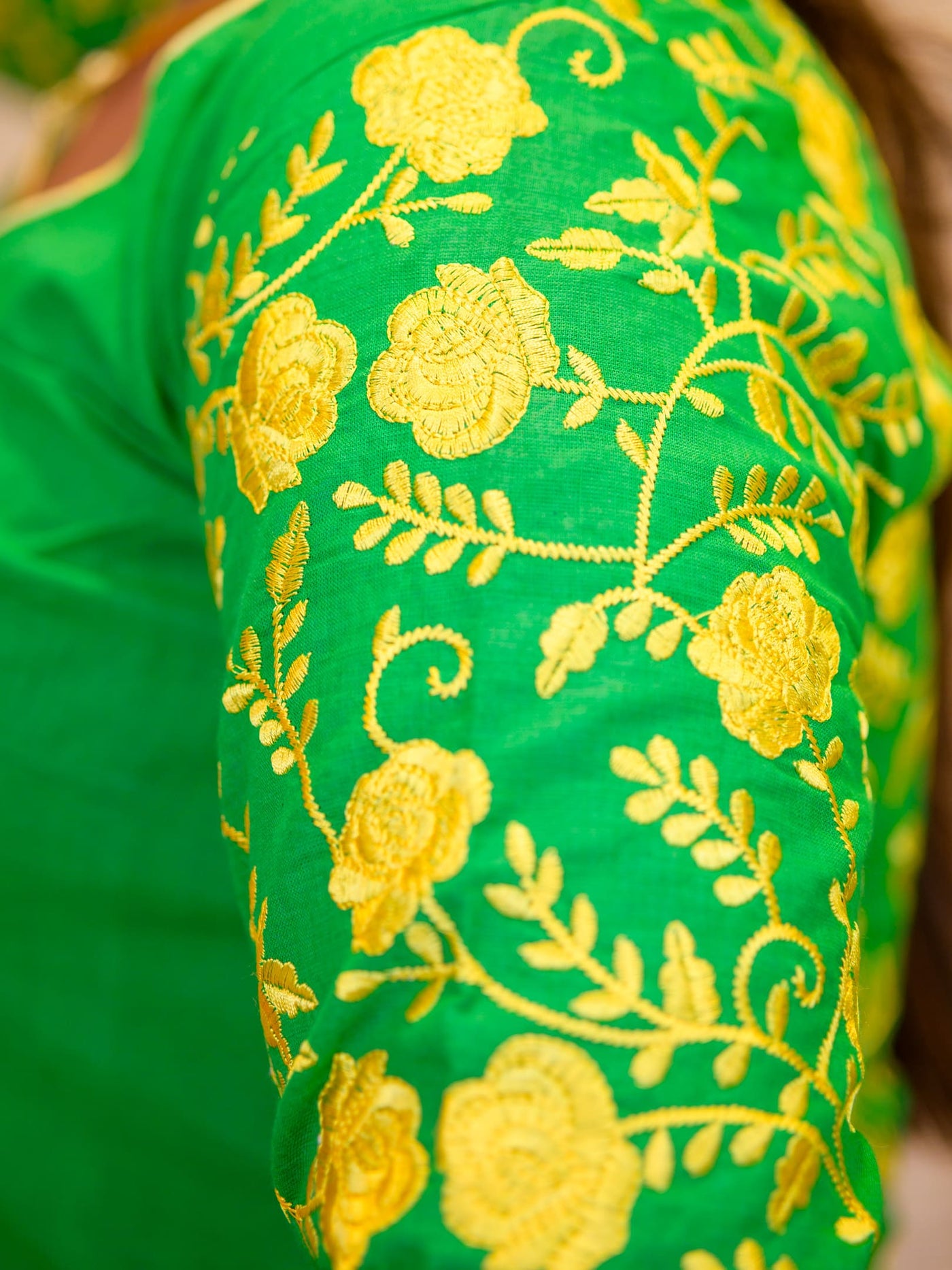 Embroidered Sequinned Saree Blouse