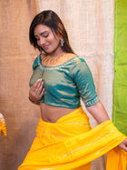 Sequinned Embroidered Silk Saree Blouse - Uttariya