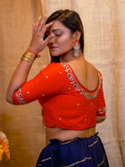 Embroidered Saree Blouse - Uttariya