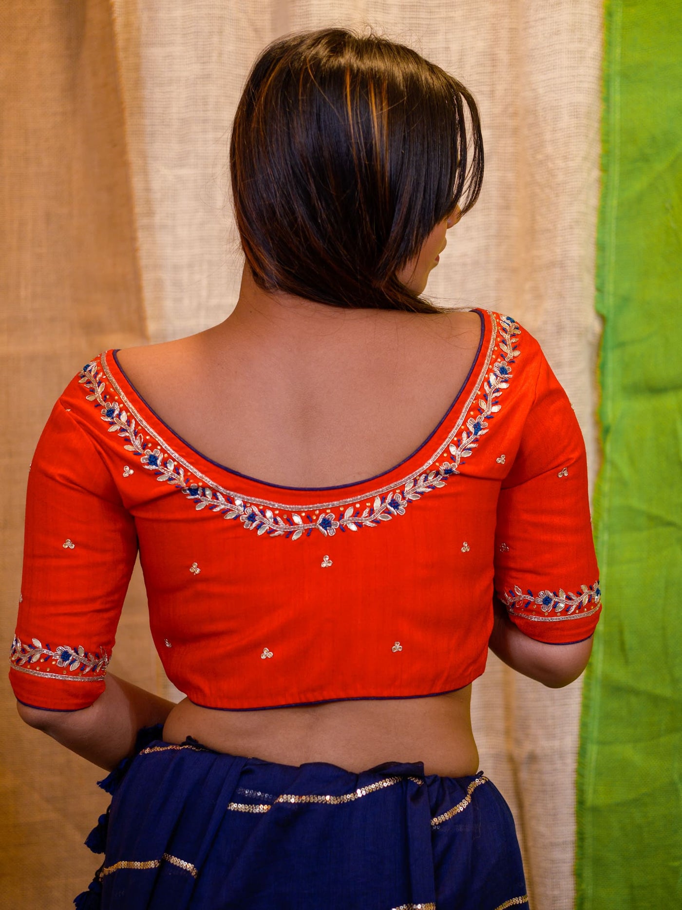 Embroidered Saree Blouse - Uttariya
