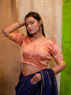 Embroidered Silk Saree Blouse