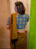 Printed Cotton Saree Blouse - Uttariya