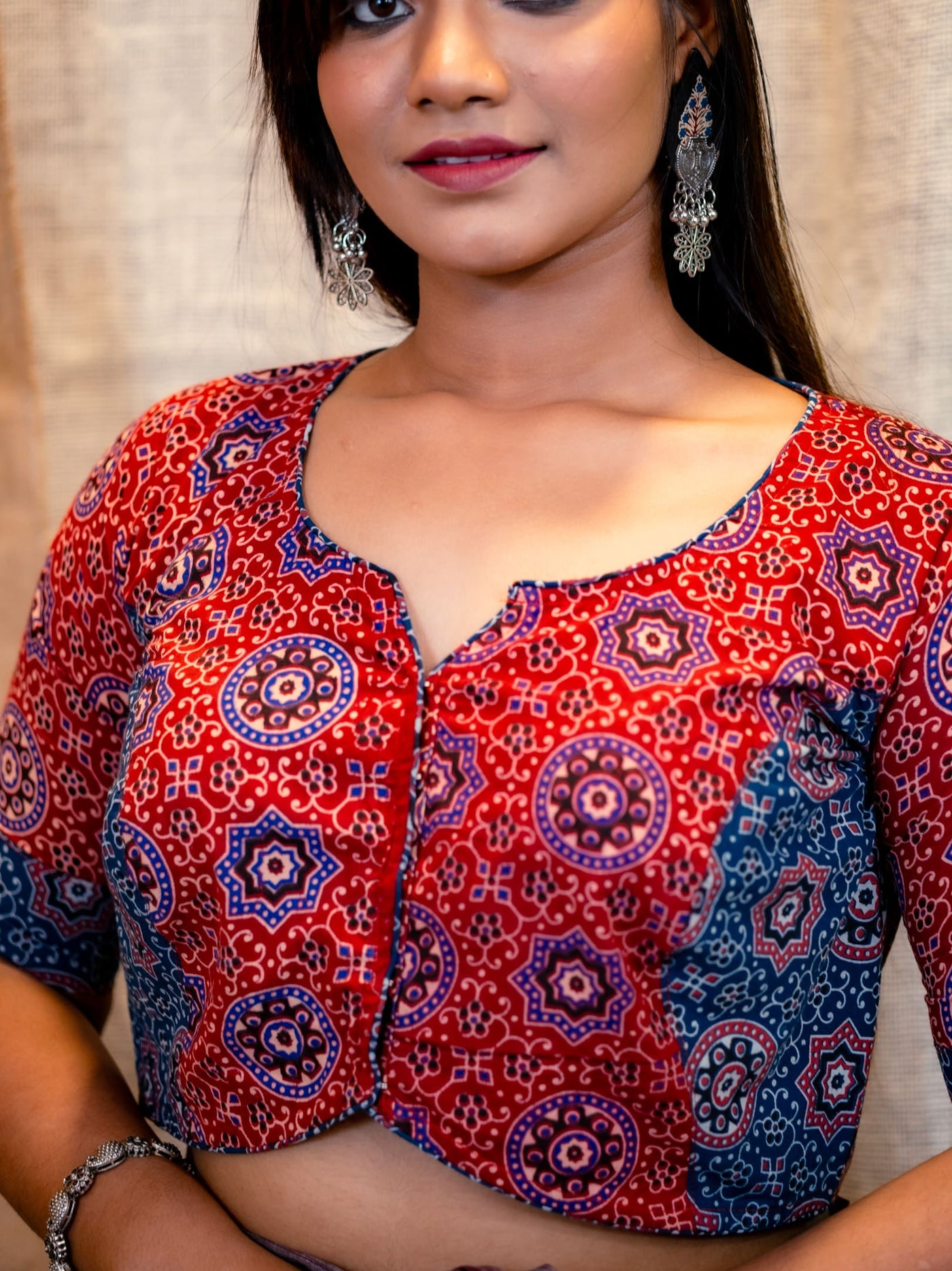 Amraajrakh Printed Blouse - Uttariya