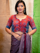 Amraajrakh Printed Blouse - Uttariya