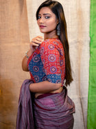 Amraajrakh Printed Blouse - Uttariya