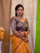 Purple Banarasi Blouse - Uttariya
