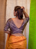 Purple Banarasi Blouse - Uttariya