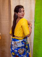 Yellow Banarasi Silk Blouse