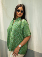 Green ikkat shirt